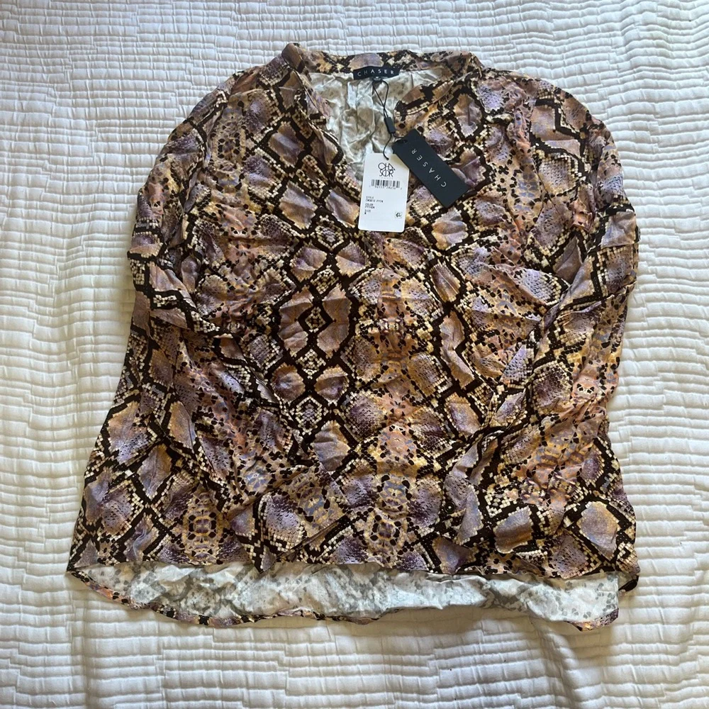 Denver Python Print Blouse - Picture 6 of 7